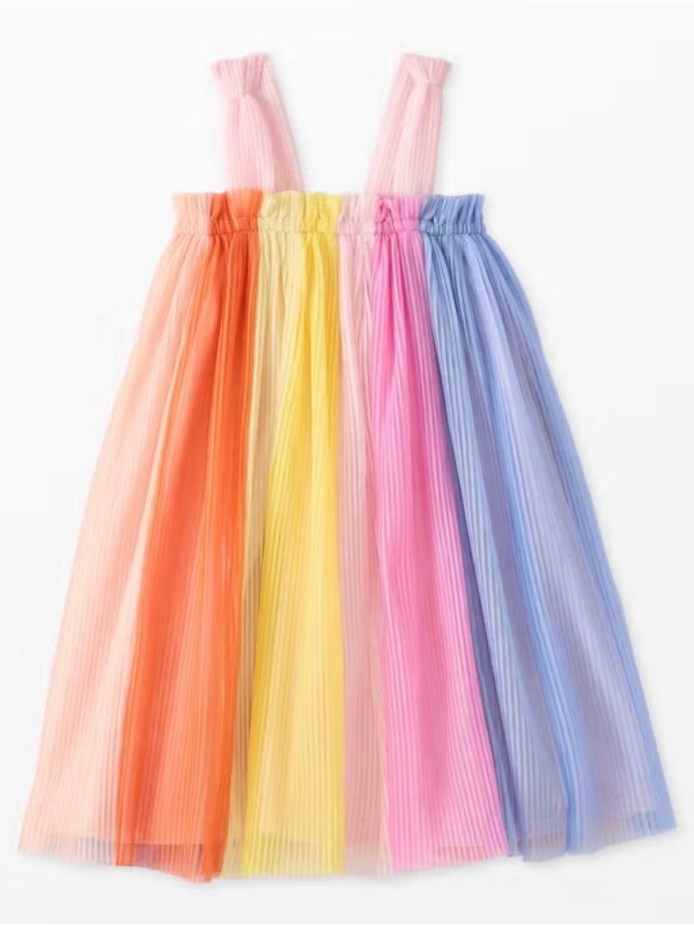 Hanna Andersson Rainbow Pleated Dress | Girls Multicolor Party Dress size 5